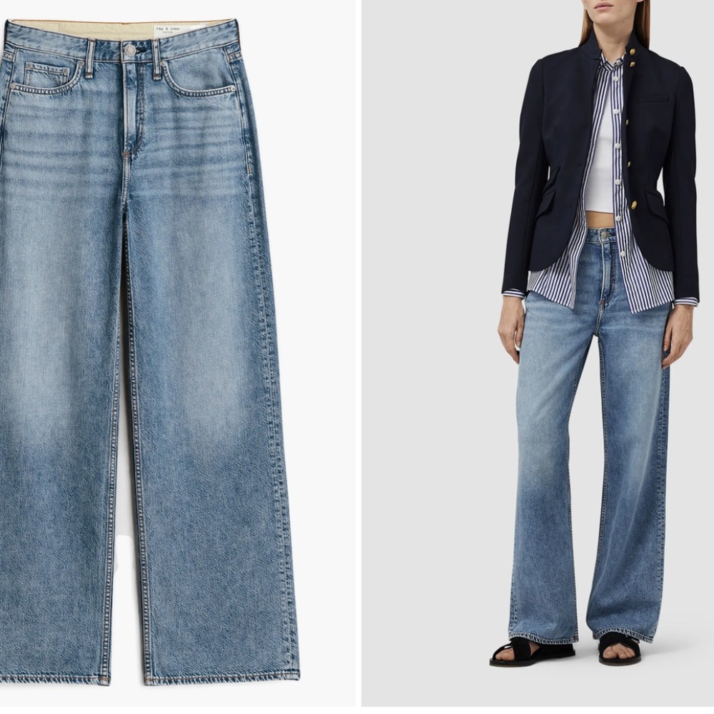 Featherweight Logan Wide Leg Jeans 30 (runs large) cropped